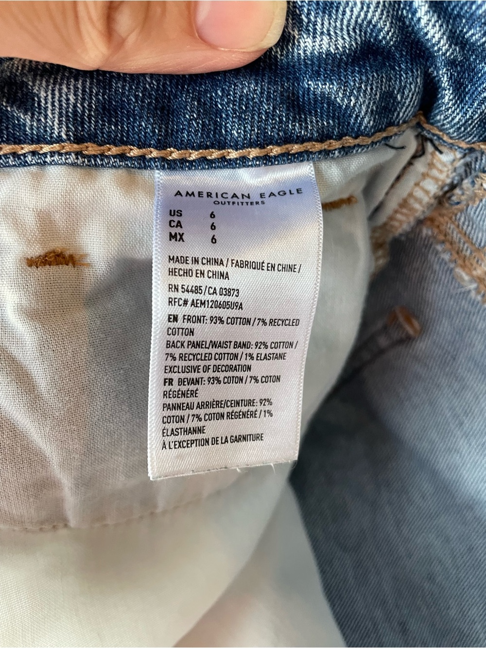 American Eagle Women’s Distressed Denim Shorts - Blue - Picture 10 of 10